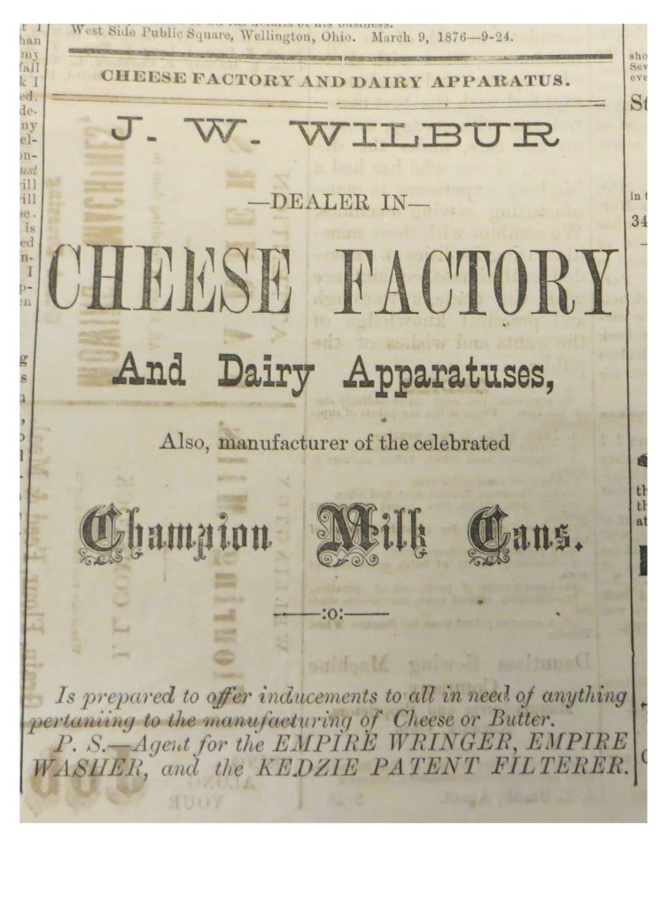 Historic cheese factory in Wellington, Ohio