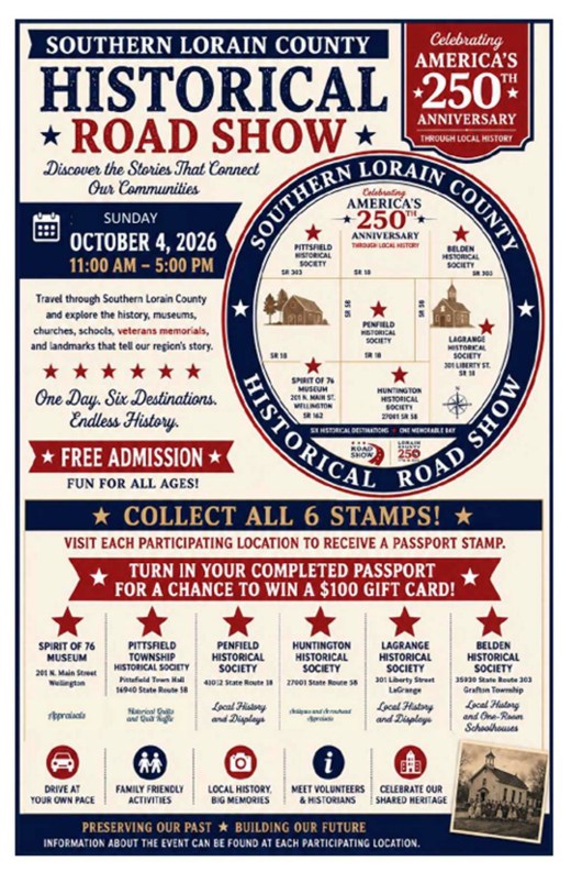 Southern Lorain County Historical Road Show flyer